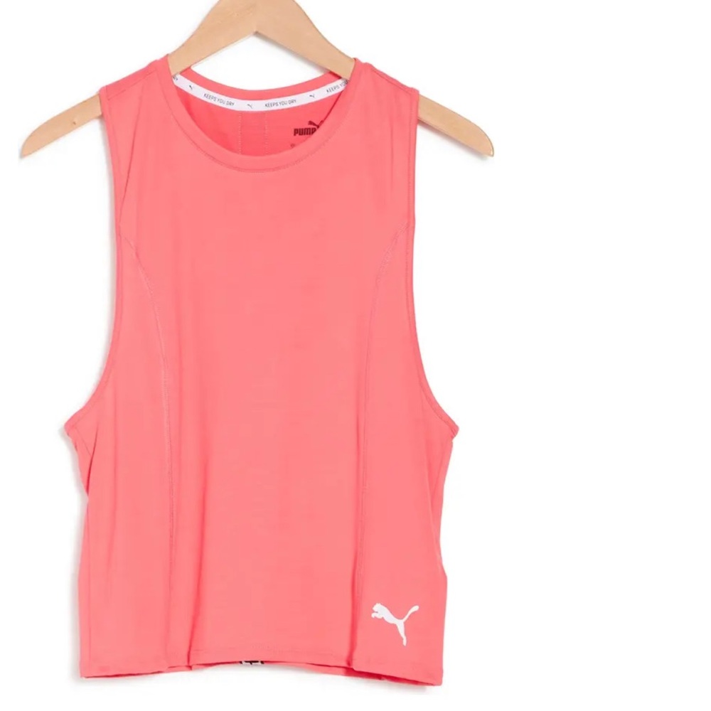 Puma Pink Invert Cropped Tank SZ M